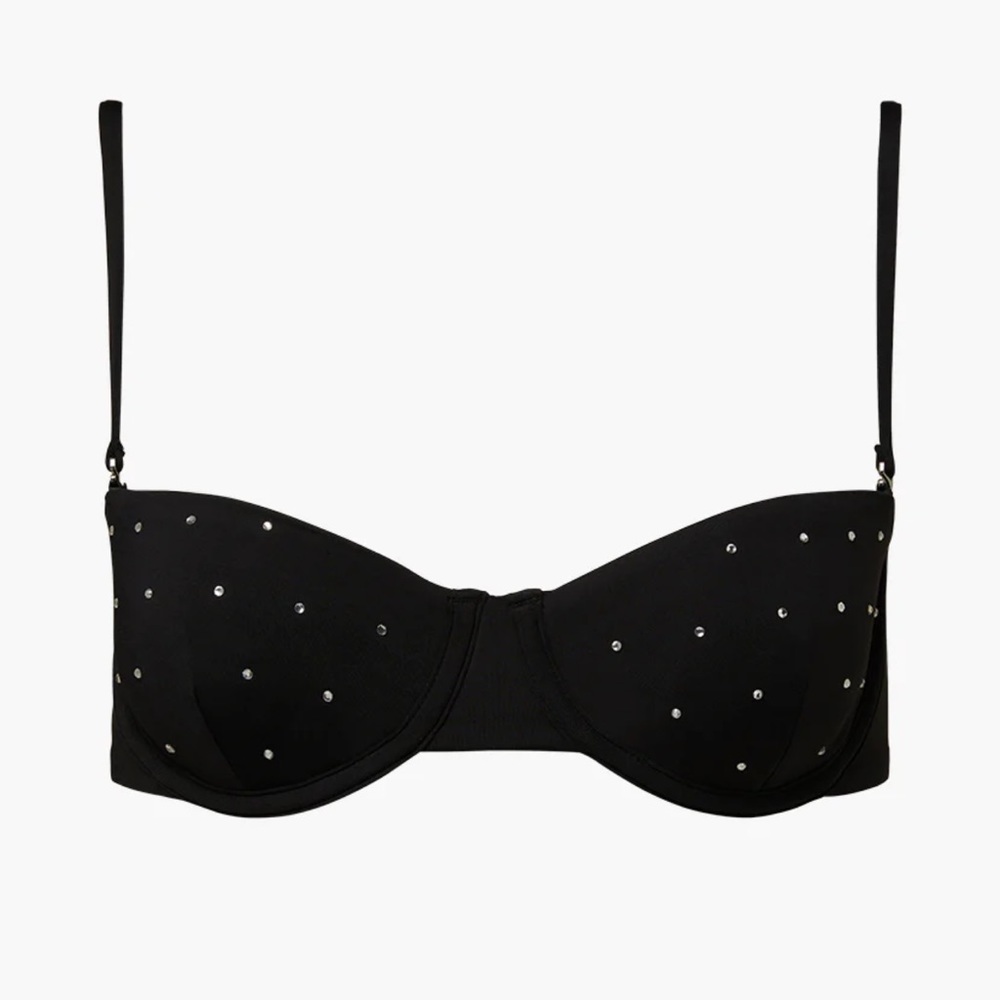 WeWoreWhat Rhinestone Balconette Bikini Top